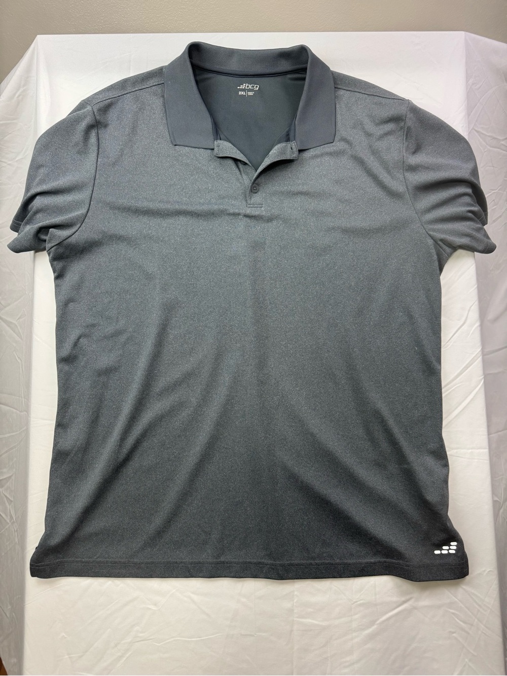 bcg Men's Dark Gray Performance Polo